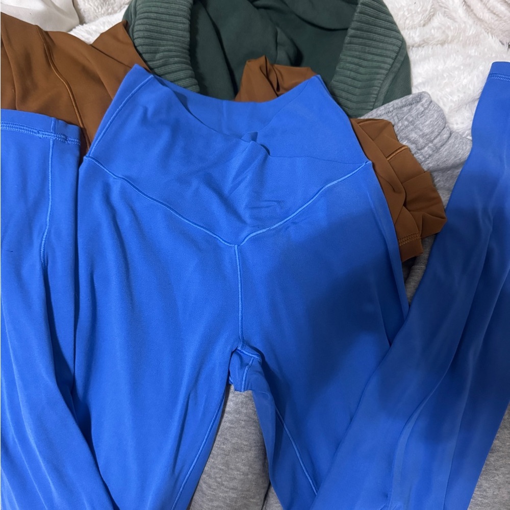 aerie blue crossover leggings